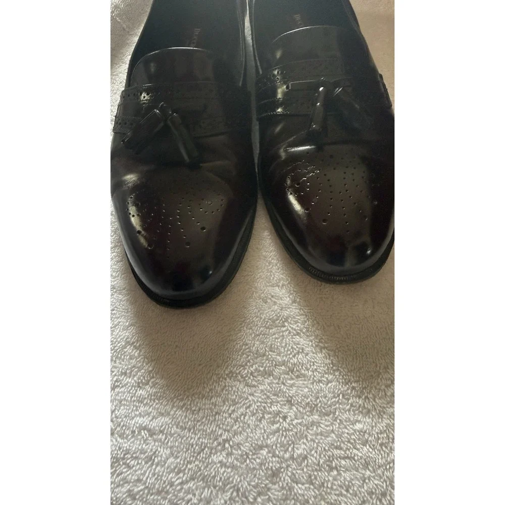 Men's Handmade‎ Burgundy #363 Genuine Leather GUC Sz 10 Slip On Dress Shoe